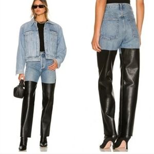 Agolde Blue and Black Straight Leg Jeans